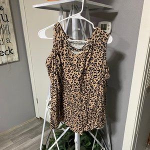 2 for $5-Animal Print Cold Shoulder Top Size XL